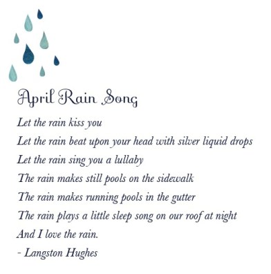 langston hughes april rain song