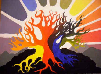 colorwheel tree art