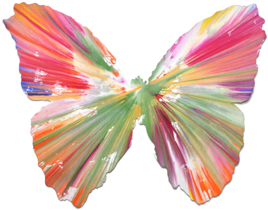 spin art butterfly
