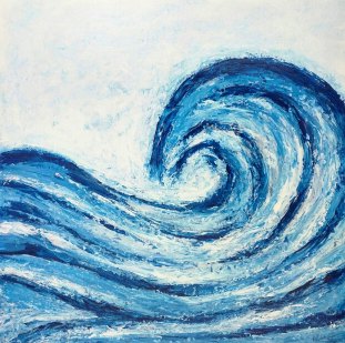 waves giant abstract painted