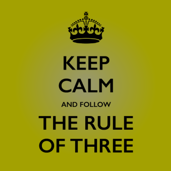 rules of three keep calm